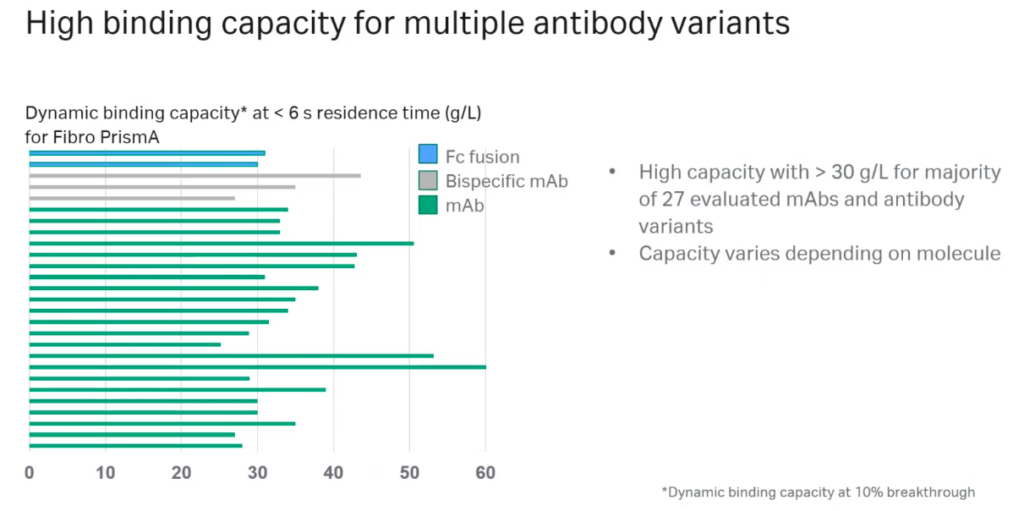 High Binding Capacity for Multiple Antibody Variants